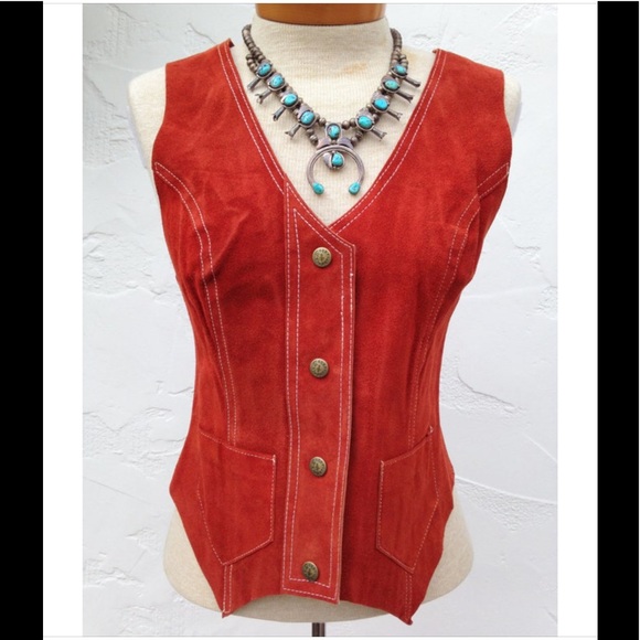 Vintage Jackets & Blazers - Vintage Rare Bonwit Teller SUEDE Vest &  GAUCHO Set // Roger Kuper / Small